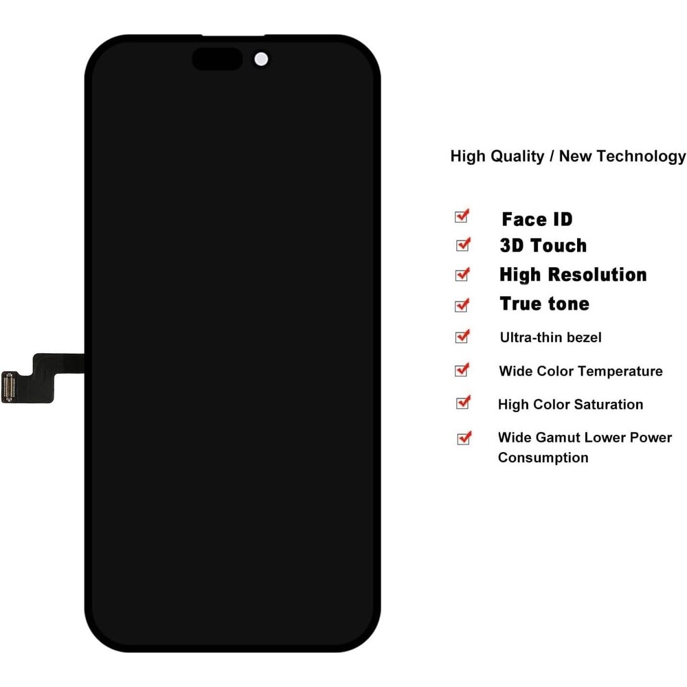 For iPhone 16 Pro LCD Display+Touch Screen Digitizer Frame Assembly Replacement - Picture 6 of 7